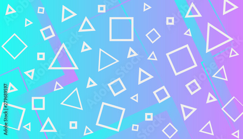 Diseño abstracto con formas geométricas y orgánicas, colores neón, brillantes y llamativos. Ilustración minimalista con degradados de colores y formas simples para fondos de presentación.