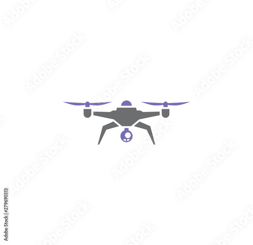 Drone related icon on background for graphic and web design. Simple illustration. Internet concept symbol for website button or mobile app. © Andre