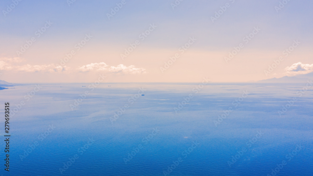 Fototapeta premium Aerial drone view of sea.