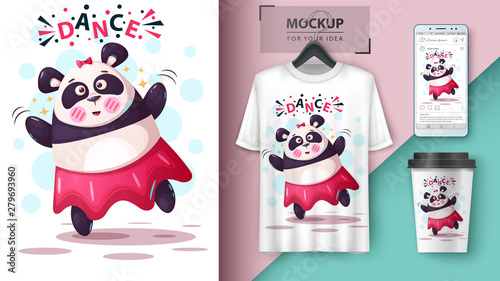 Dance panda - mockup for your idea