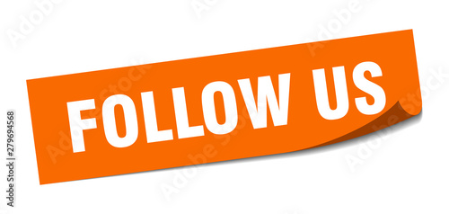 follow us sticker. follow us square isolated sign. follow us