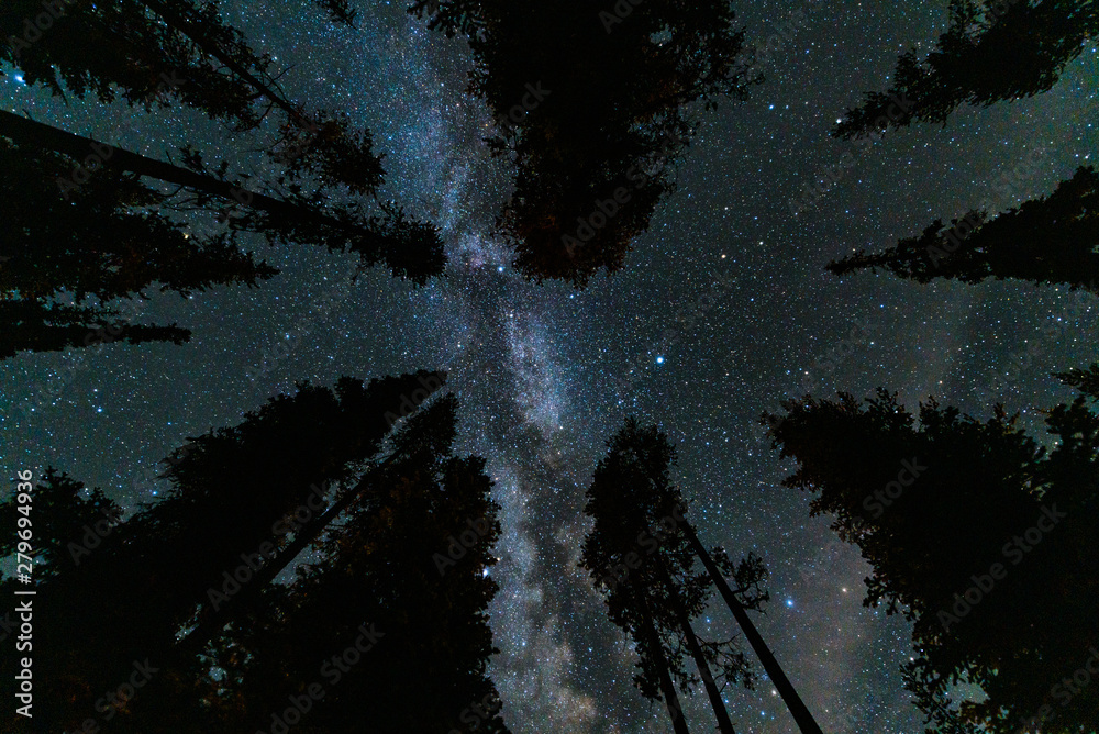 Milky Way over Mazama campground in Crater Lake National Park