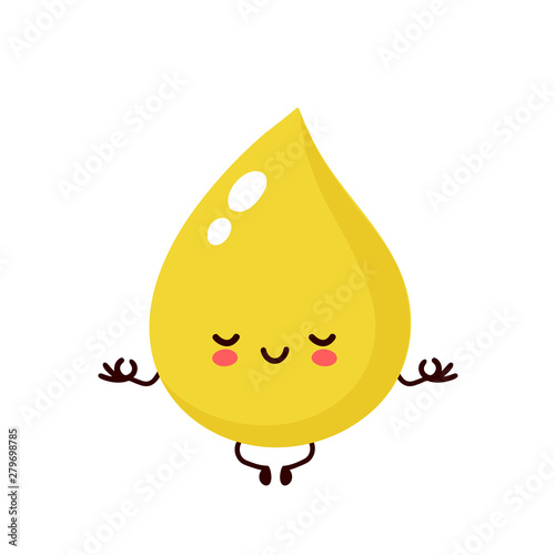 Cute happy smiling urine drop 