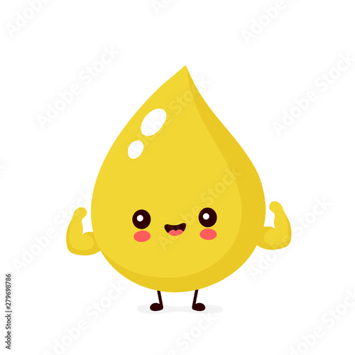 Cute happy smiling urine drop 