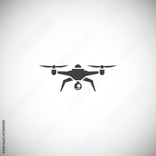 Drone related icon on background for graphic and web design. Simple illustration. Internet concept symbol for website button or mobile app. © Andre