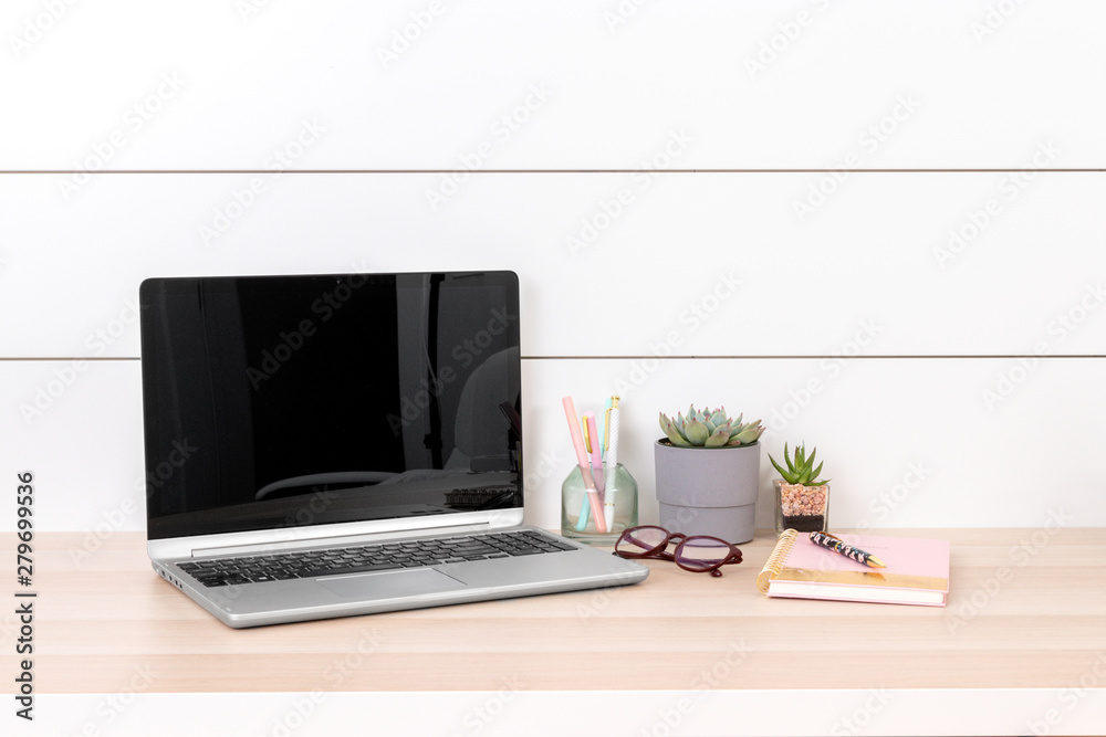 Fototapeta premium Laptop on Desk