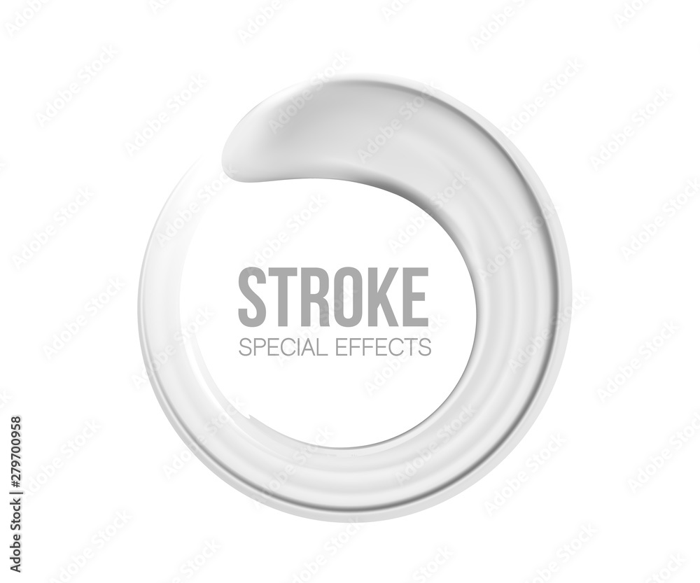 Fototapeta premium Blank Stroke. liquid .Cosmetic cream. smudges on white background.transparent. white paint stroke.