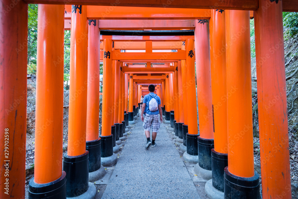 Tori gates at Fushimi Inari shrine.
