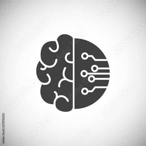 Artificial Intelligence Ai related icon on background for graphic and web design. Simple illustration. Internet concept symbol for website button or mobile app.