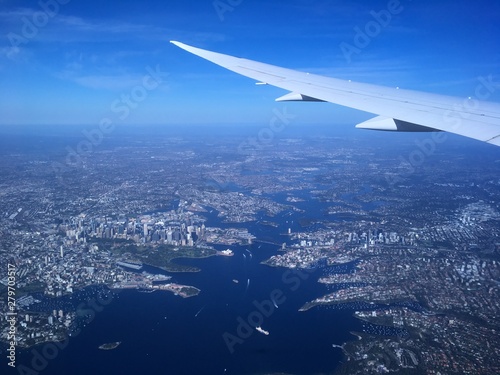 Perfekter Blick auf Sydney im Landeanflug