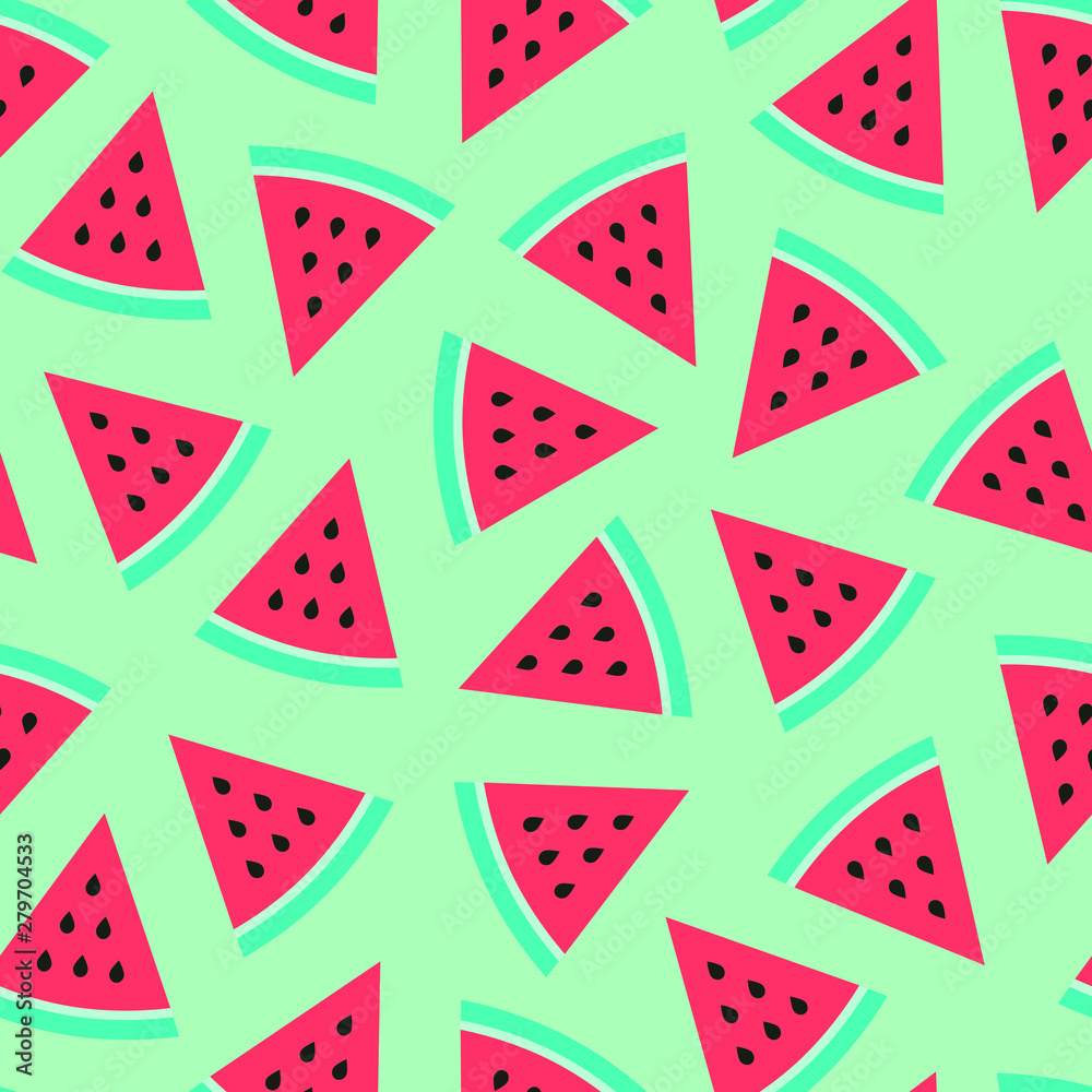Watermelon seamless pattern vector image Watermelon seamless pattern vector image