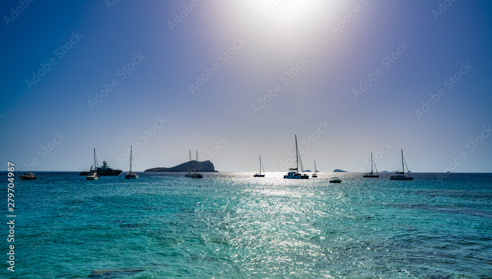 Fototapeta premium Ibiza Cala Comte conta beach Balearics
