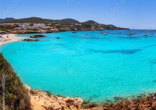 Ibiza Cala Tarida beach in Balearic Islands photo