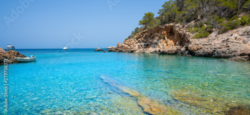 Cala Xuclar of Ibiza in Sant Joan Balearics photo