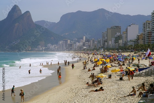 Copacabana beach in Rio de Janeiro, Brazil