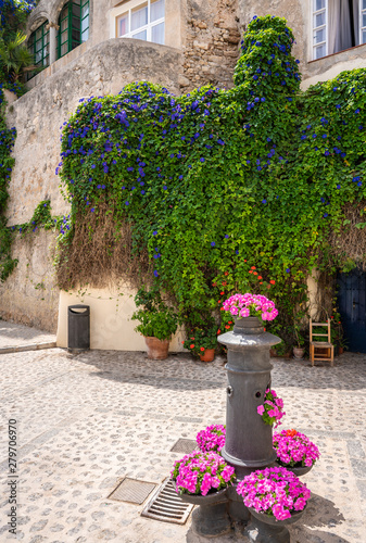 Ibiza Eivissa downtown Dalt Vila facades photo