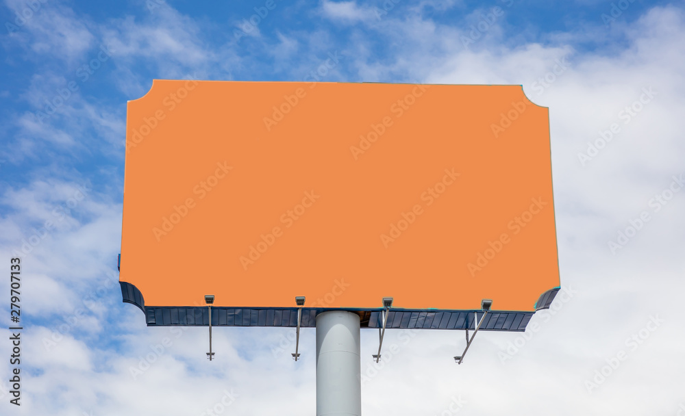 Obraz premium Billboard blank for advertisement, spring sunny day