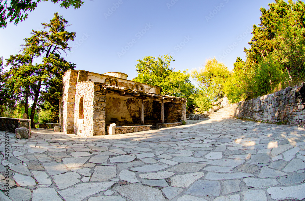 greek traditional church in mountain
