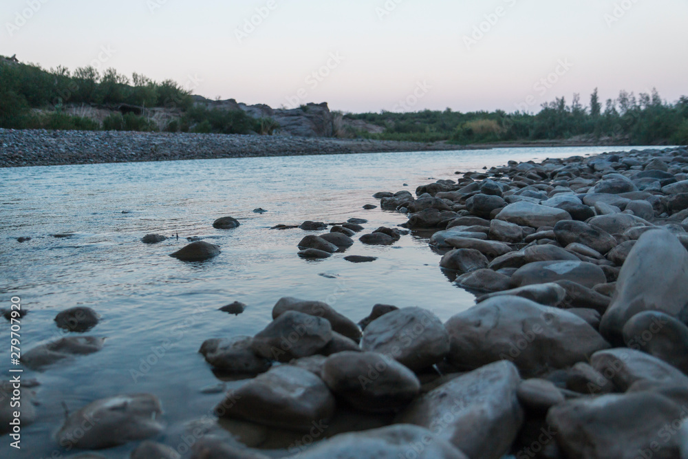 Landscape view of the Rio Grande River in Big Bend National Park (Texas).