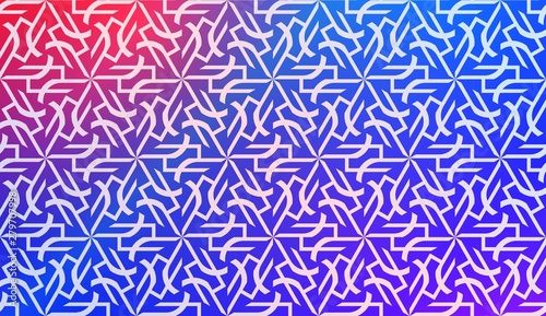 Vector Geometric Pattern with gradient backgroun. Triangles Curved Line. For Wallpaper, Presentation Background, Interior Design, Fashion Print