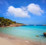 Ibiza Portinatx Arenal Petit beach in Balearics