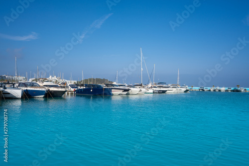 Ibiza Santa Eulalia marina port in Balearics © lunamarina
