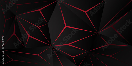 abstract polygonal triangle dark red background