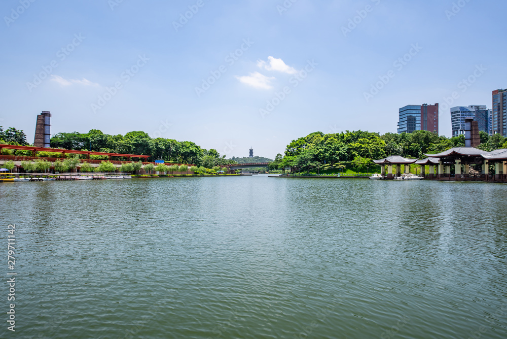 Scenery of Qiandeng Lake Park, Foshan City, Guangdong Province, China