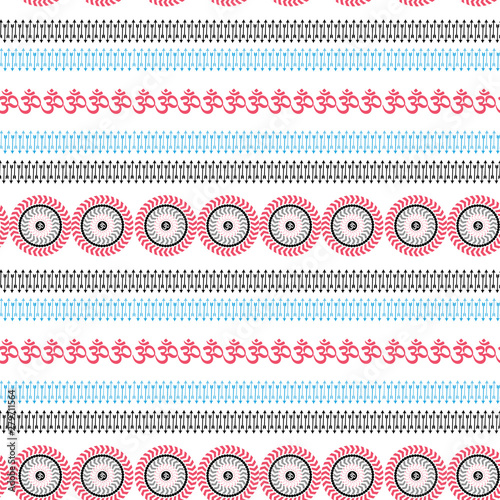 Conceptual pattern , om, karma, mandala, what goes around comes around