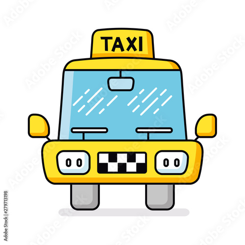 Taxi cab front view