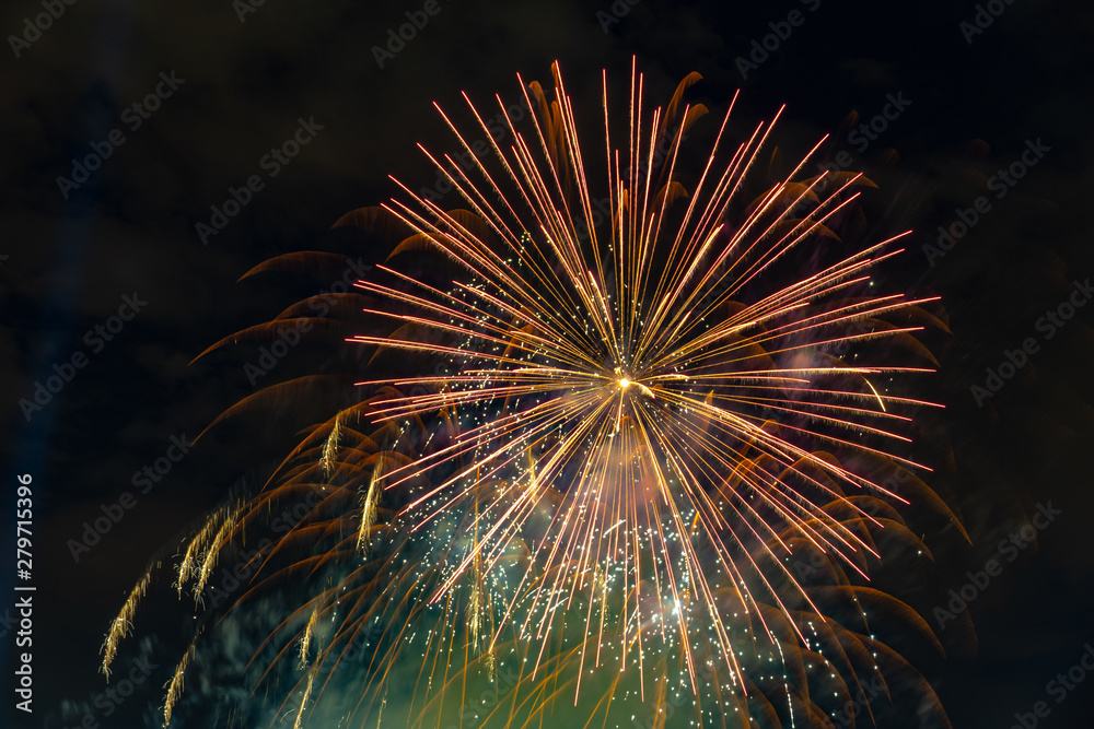 Fototapeta premium Fireworks light up the sky