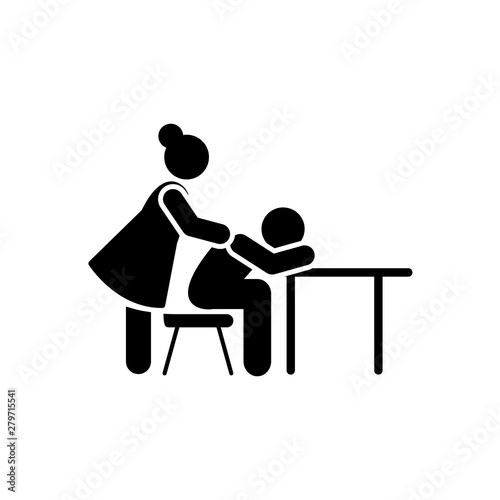 Teacher man sleep student pictogram icon