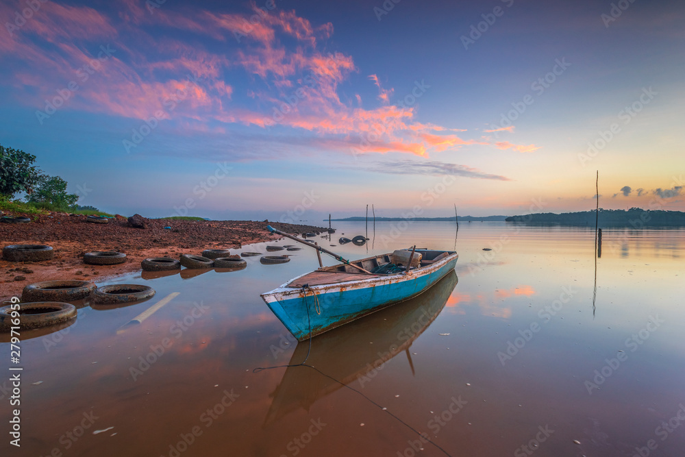 high tide in the fishing village