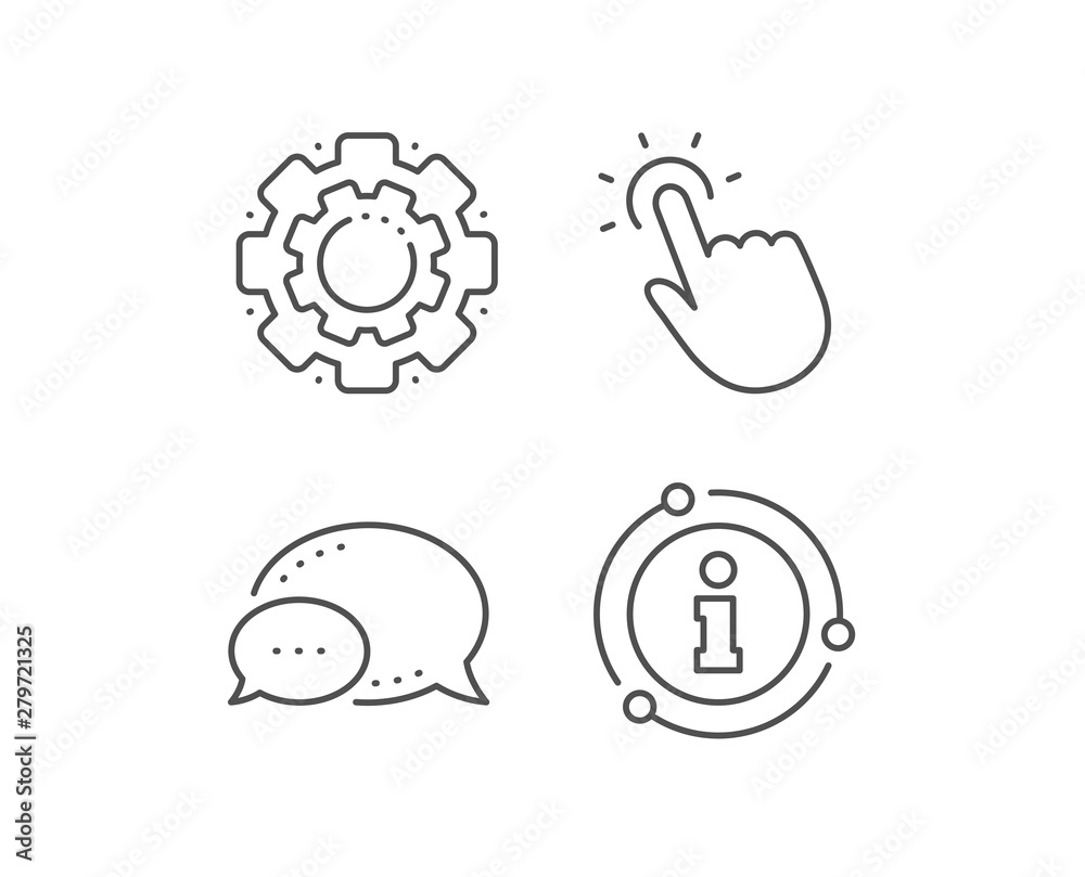 Touchpoint line icon. Chat bubble, info sign elements. Click here sign. Touch technology symbol. Linear touchpoint outline icon. Information bubble. Vector Touchpoint line icon. Chat bubble, info sign elements. Click here sign. Touch technology symbol. Linear touchpoint outline icon. Information bubble. Vector
