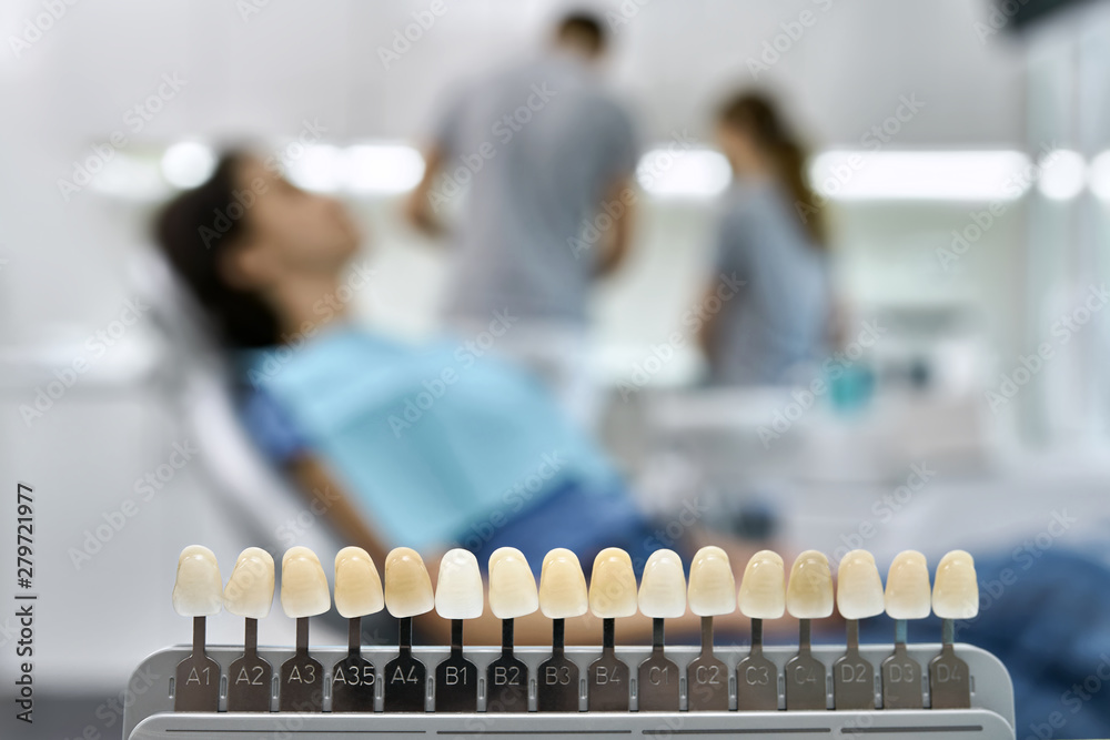 Professional teeth shade guide with letters and numbers Professional teeth shade guide with letters and numbers