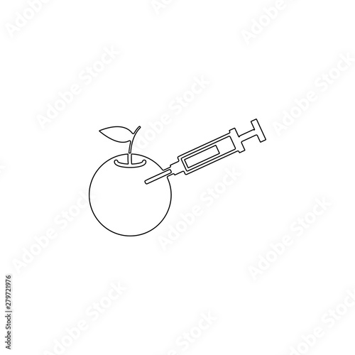 food, gmo icon. Element of genetics and bioenginnering for mobile concept and web apps icon. Outline, thin line icon for website design and development, app development