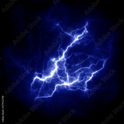 Lightning Thunderbolt template for design. Electric discharge in the sky © Koxae