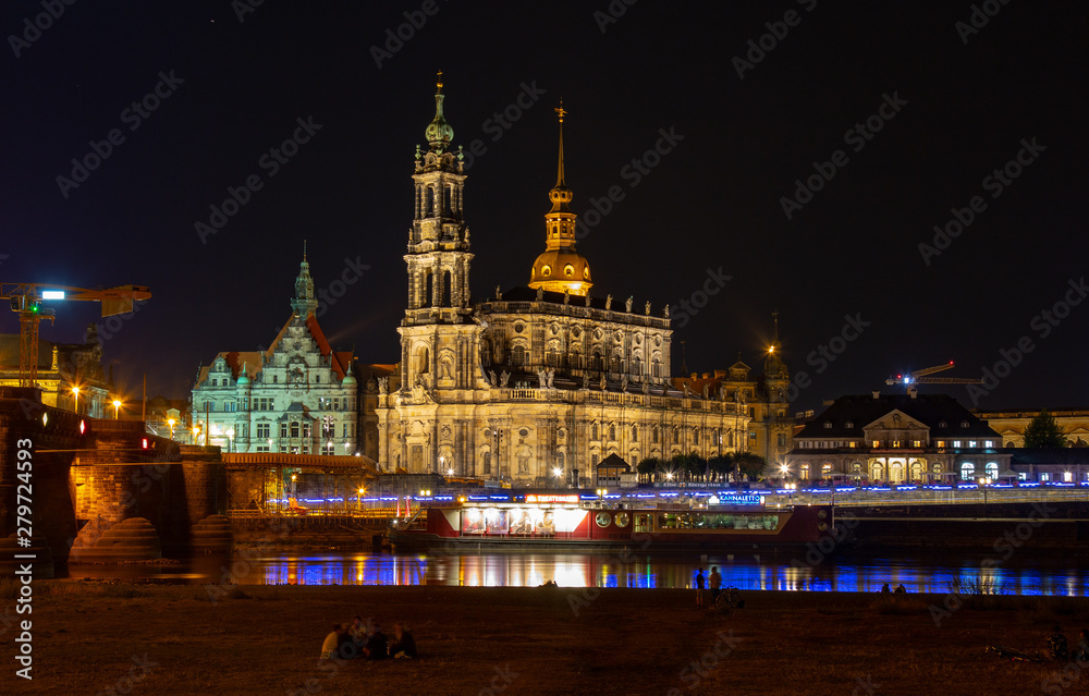 Dresden Skyline by night