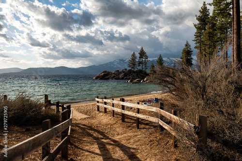 Path to Sand Harbor at Sunset, Lake Tahoe, California, United States