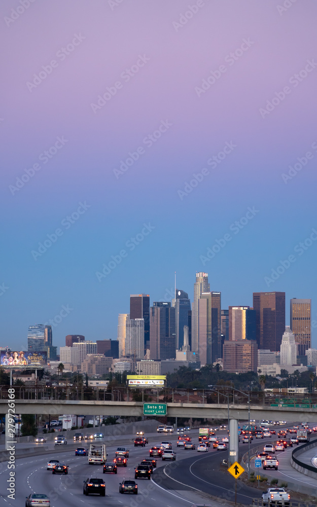 Obraz premium Downtown Los Angeles Sunrise