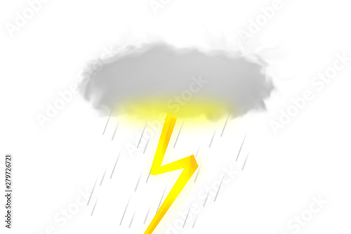Illustration Of Thunderstorm Icon 雷雨のイラスト アイコン Stock Illustration Adobe Stock