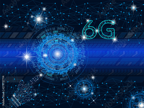 6g network connection, technology background