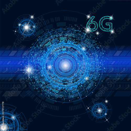 6g network connection, technology background