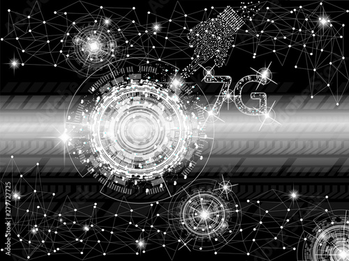 7g network connection, technology background
