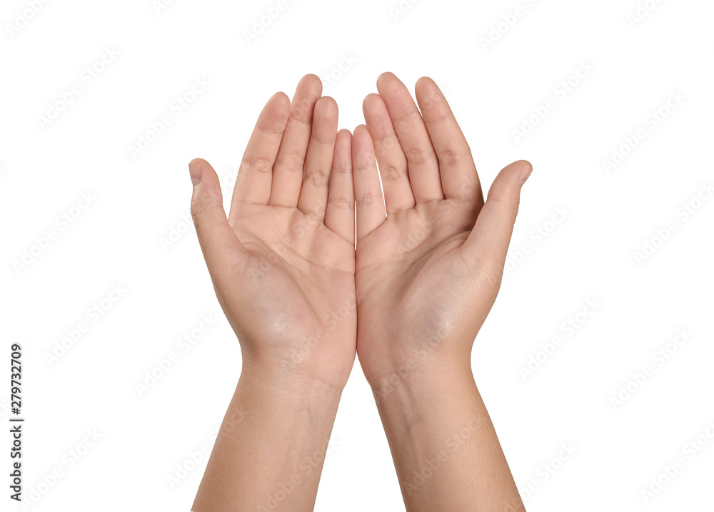 Woman hands isolated on white background Woman hands isolated on white background
