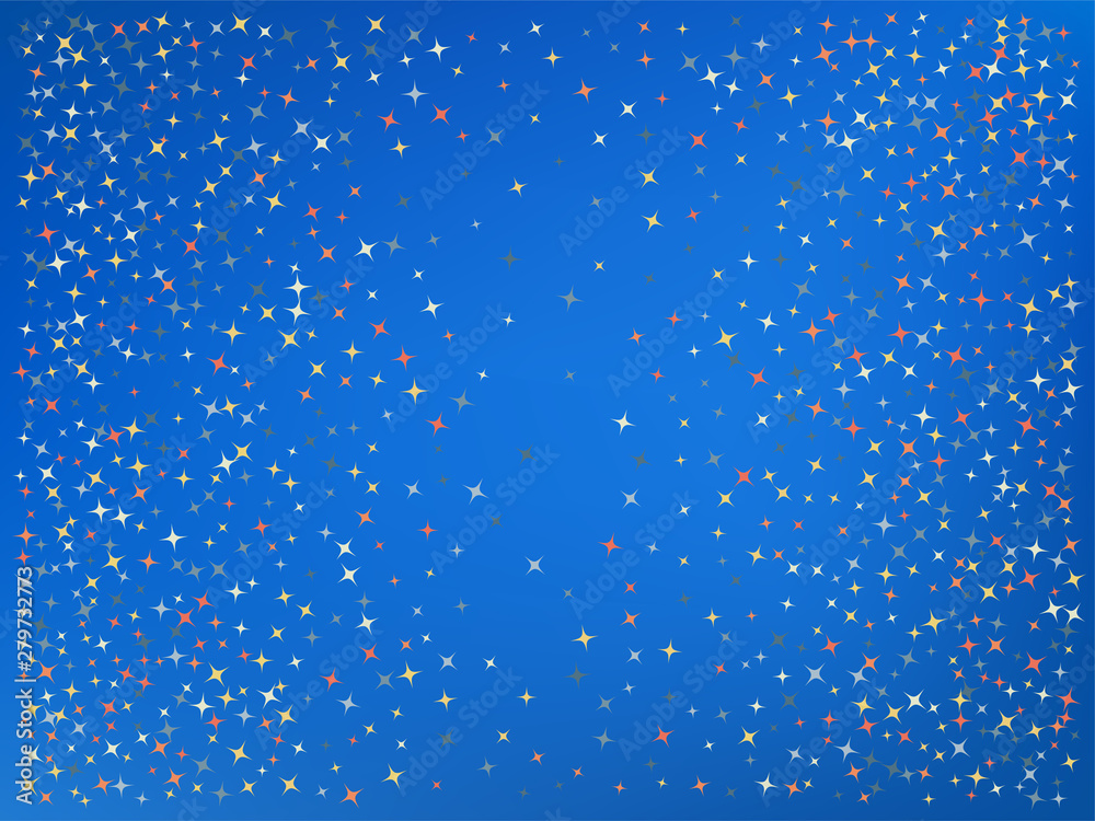 Azure color background. Stars confetti. Azure color background. Stars confetti.