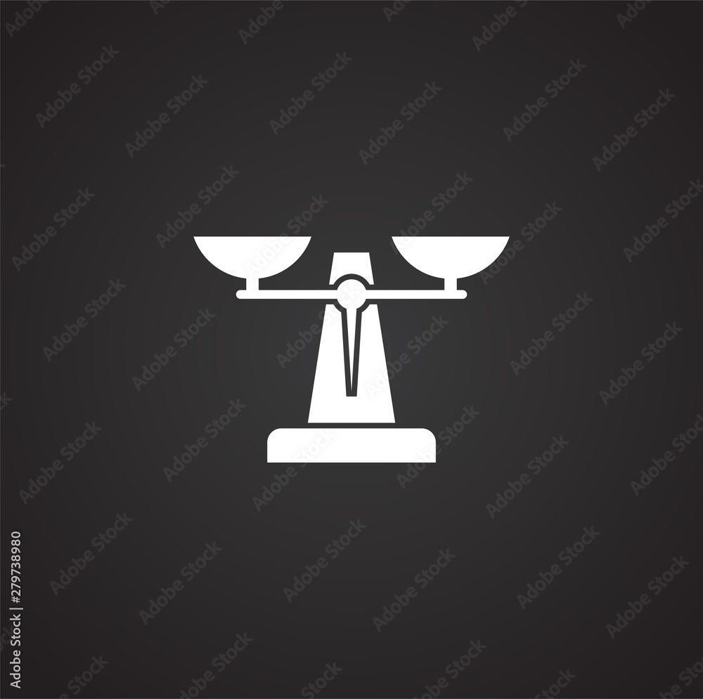 Scale icon on background for graphic and web design. Simple illustration. Internet concept symbol for website button or mobile app. Scale icon on background for graphic and web design. Simple illustration. Internet concept symbol for website button or mobile app.