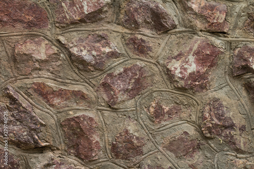 Stone Wall Background . Masonry Stone Wall From Old Building