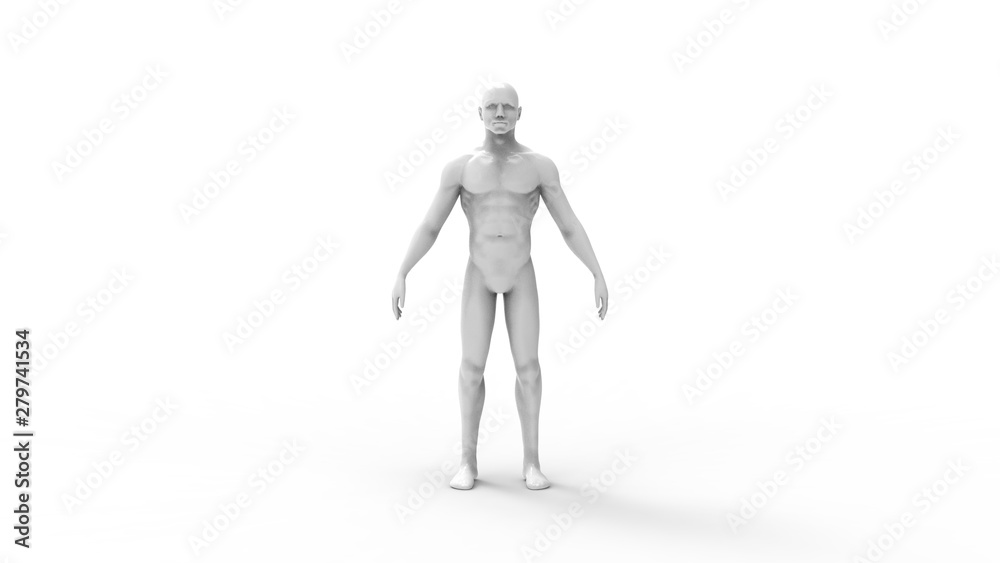 3d rendering of a male cad model person isolated in white background 3d rendering of a male cad model person isolated in white background