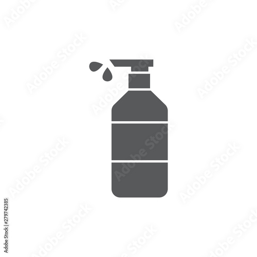Dispenser pump bottle vector icon isolated on white background